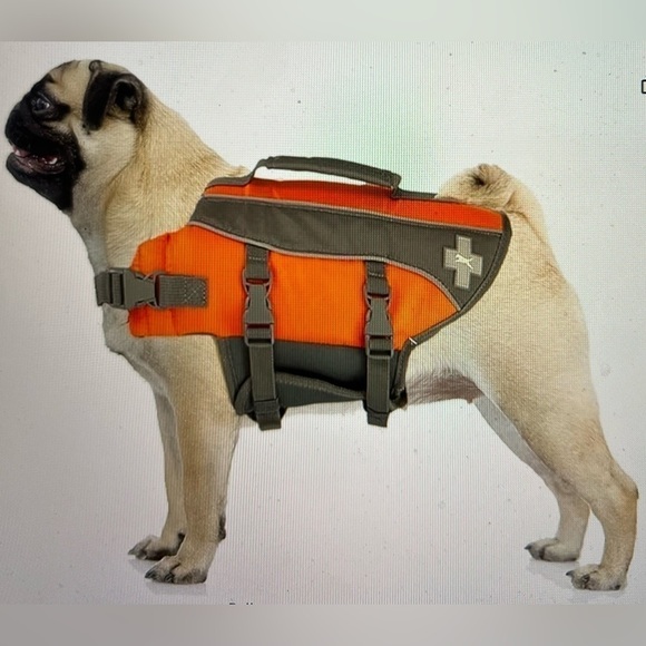Top Paw Dog Life Jacket Flotation Device Water Safety Orange NWT - Picture 5 of 5